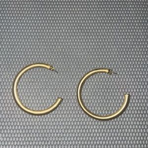 Moon and Lola size large Serena hoops gold brushed